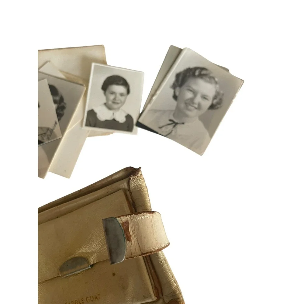 Damaged Vintage‎ Wallet Photo Of Women Headshots Snapshot Black & White Lot